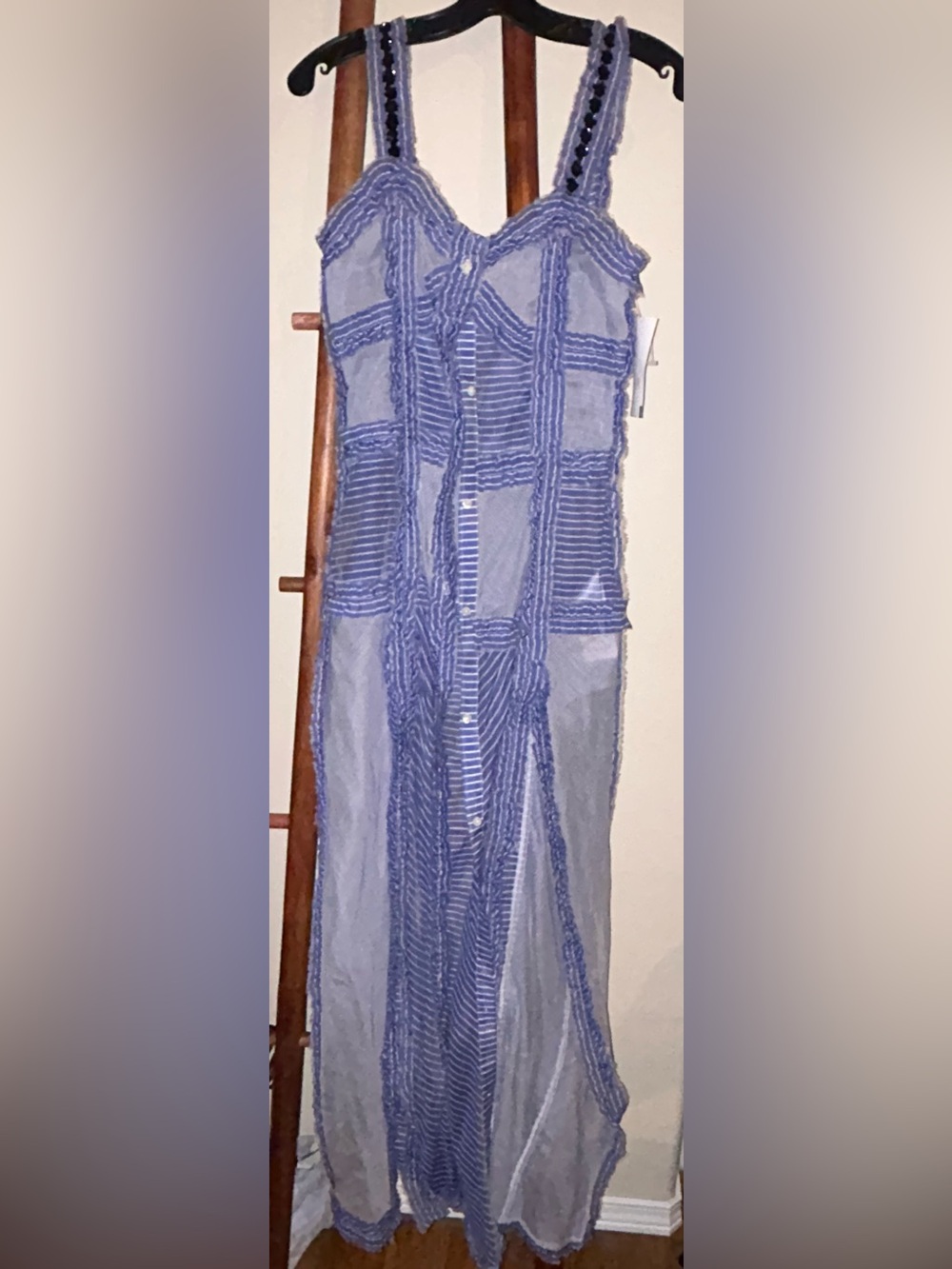 The Attico Margherita Cotton and Silk Stripe Long Dress size 1 MSRP $1365 - Picture 11 of 11